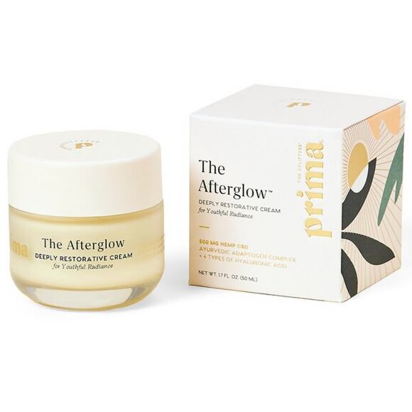 Prima‎ The Afterglow Deeply Restorative Face Cream Lotion Hyaluronic Acid Clean - Picture 1 of 5